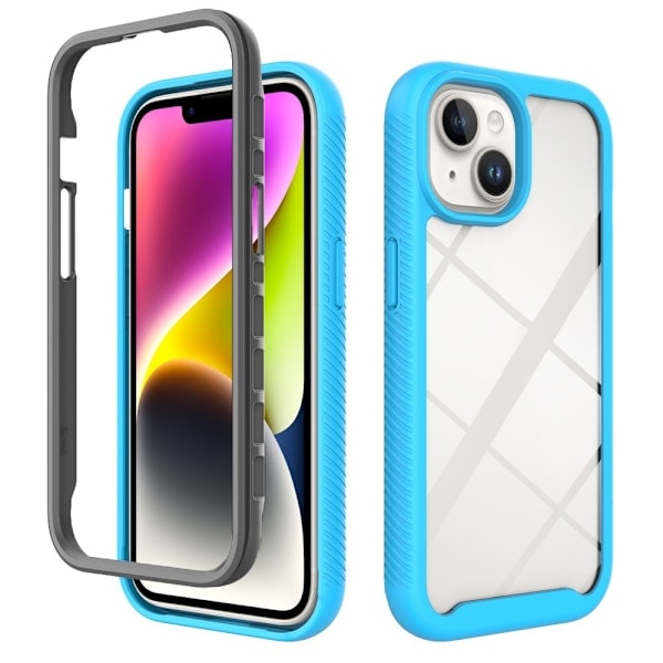 iPhone 15 Kuori Iskunkestävä Etukehys Vaaleansininen