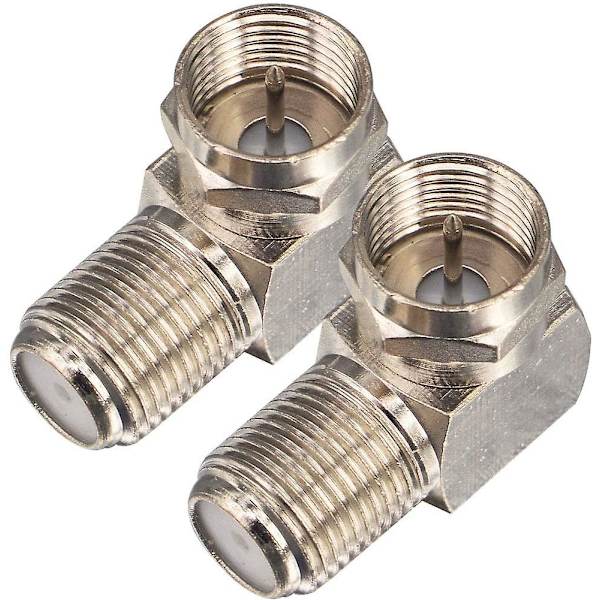 Koaxialkabel Vinkelkontakt F-typ Hona till Hane Adapter Vinkel Koaxialkontakt F Hane till Hona Koaxial Rg6 Adapter för Koaxialkabel och W