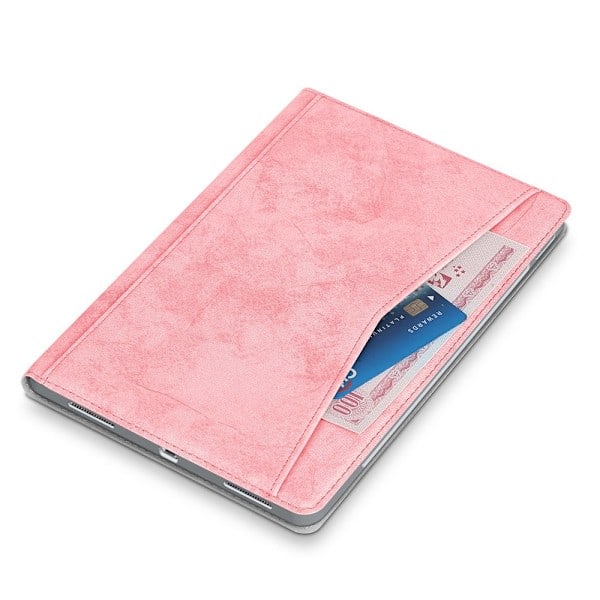 iPad Pro 12.9 (2018/2020/2021) - Kotelo etutaskulla ja kynätelineellä - Vaaleanpunainen