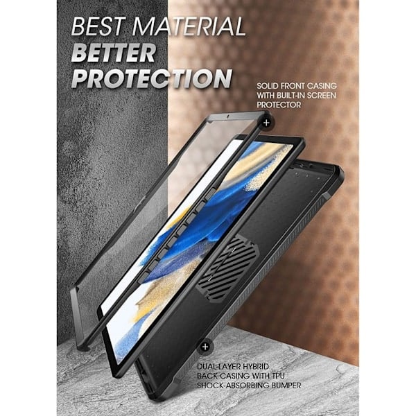 Supcase Samsung Galaxy Tab A8 10.5 Kotelo Unicorn Beetle Pro Musta
