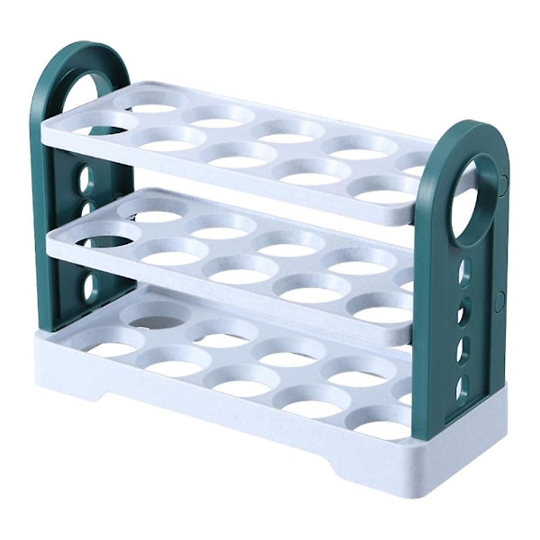 Nytt kjøleskap egg oppbevaringsboks roterende kjøleskap egg holder etui plassbesparende egg arrangør inneholde