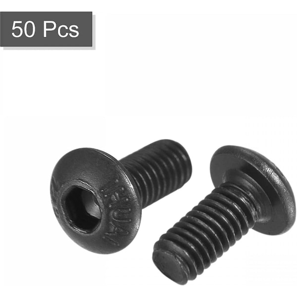 50 kpl M3x6mm kuusiokolokantapainikkeella varustetut kuusiokolokantapultit ruuvit seosterästä