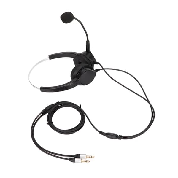 Dobbelt 3,5 mm Call Center-headset med støjreducerende mikrofon og høreværn[co]