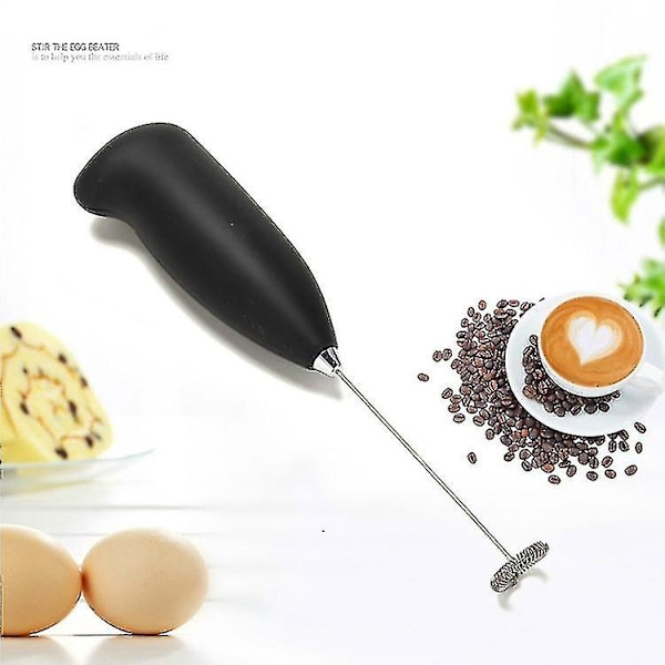2 st Miniatyr Elektrisk Mjölkskummare Rostfritt Stål Handhållen Äggvisp Hushåll Liten Kaffe Skum Mjölk Skummare Mixer Verktyg