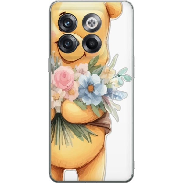 OnePlus 10T Gennemsigtigt Cover Peter Plys med blomster – klassisk