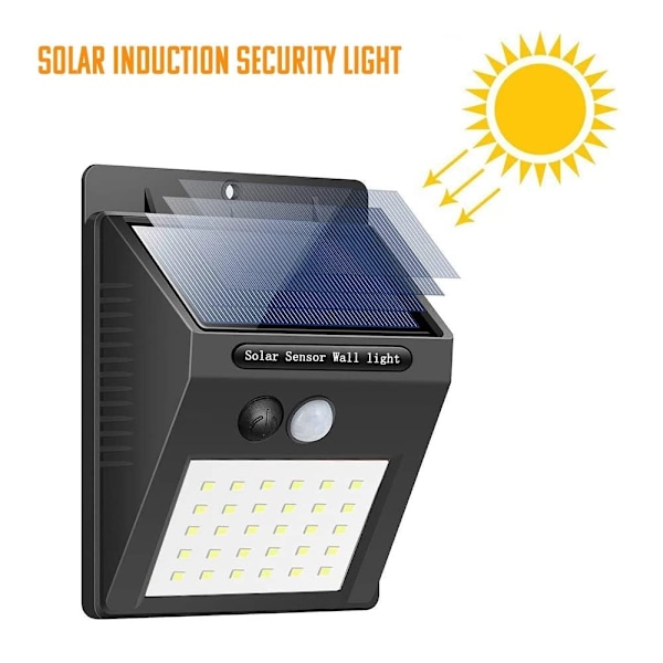 30 LED solcellslampor för staket utomhus - , solcellslampor för trädgård utomhus/bakgård/räcke/steg/uteplats/vägg