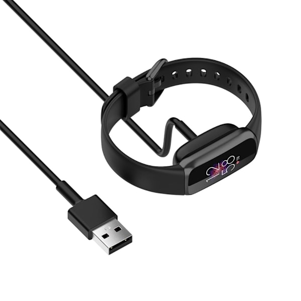 Fitbit Luxe / Charge 5 USB Opladerkabel 1m Sort