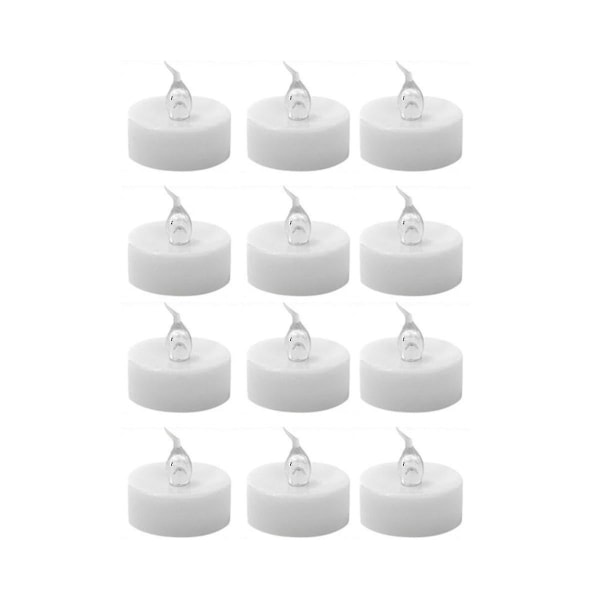 12pcs Warm White Flameless Battery-powered Candles Led Flashing Bright Wishing Candles