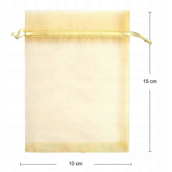 Organzapåsar 10x15 100 st Guld Bröllop guld