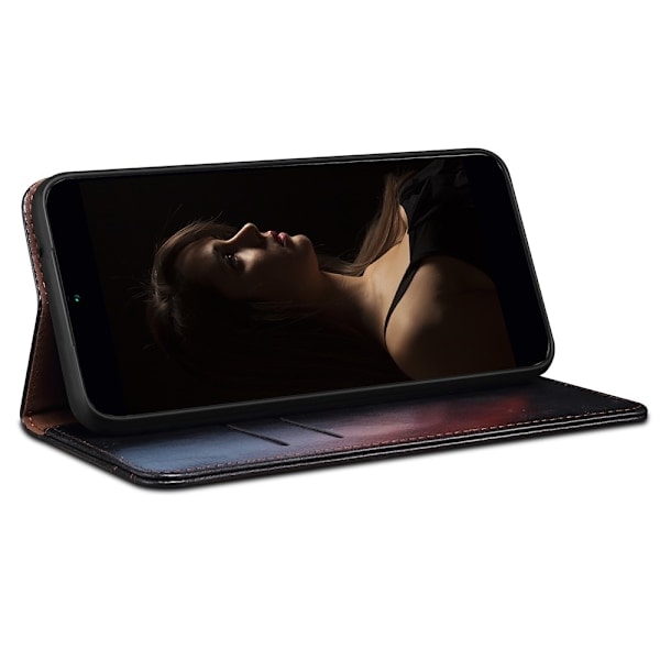 OnePlus Nord CE 2 5G Flip-deksel Crazy Horse Svart