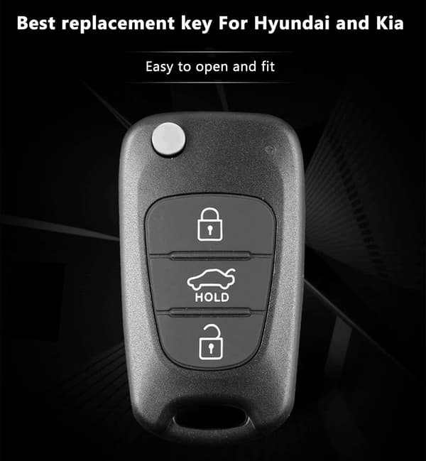 Hyundai i20 i30 i35 ix20 ix35 Replacement 3 Button Key Fob (2-Pack)
