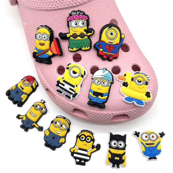 12 stk Minions Despicable Me Skodekorasjoner for tresko sandaler Croc sko DIY dekorasjon Tilbehør For Barn Gutt Jente null none