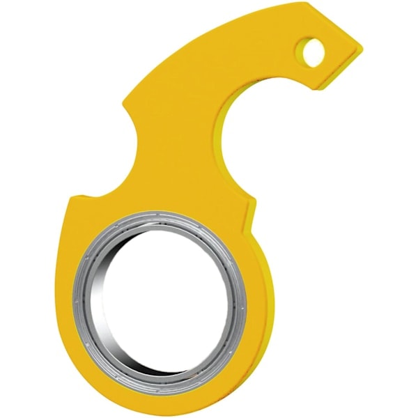 Spinnerleksak Fidget Nyckelring Hand Stresslindring Anti-Ångest Nyckel Relief Kedjor Gul