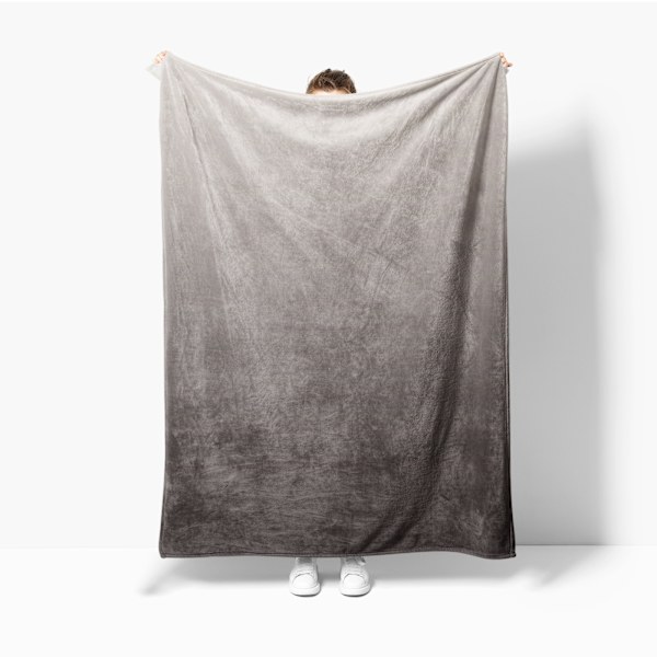 Filt svart og hvit grå gradientfarge 150*100cm