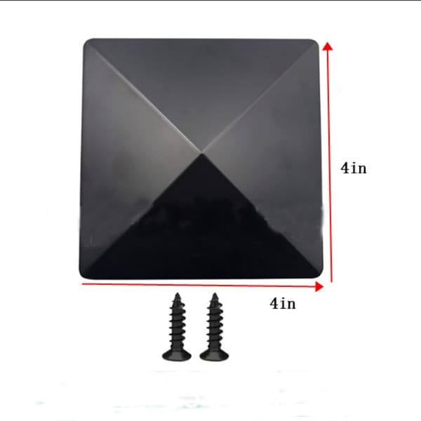 4 stk. stolpehetter Pyramide Stolpe Topper deksel