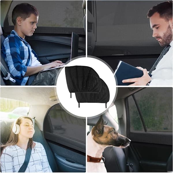 UV-beskyttelse Bil Solskærm, Åndbart Net Privatlivsrum til Lastbiler, SUV'er og Biler (Sæt med To)[CO]
