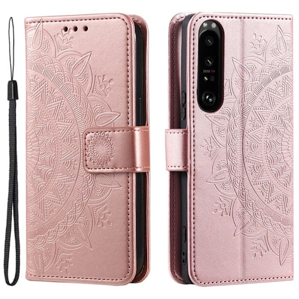 Sony Xperia 1 V Etui Mandala Læder Rosaguld
