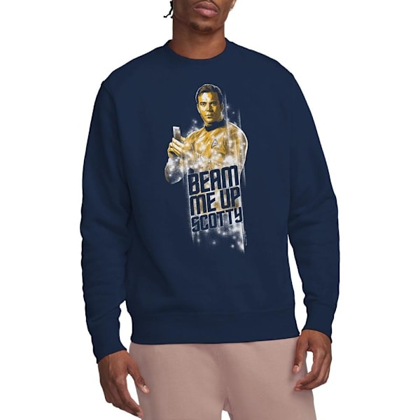 Star Trek Unisex Voksen Beam Me Up Sweatshirt M Marineblå Navy M