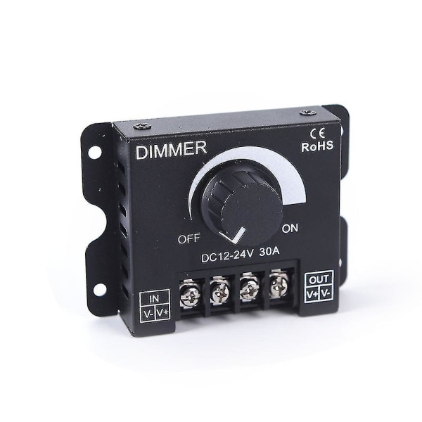 Wide Range One Piece Dimmer, On/off Switch With Black Aluminum Housing, Max 30a Dimmer, 87*63*38cm