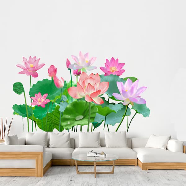 Nasturtium veggdekor stue soverom dekorasjon maleri stil 3