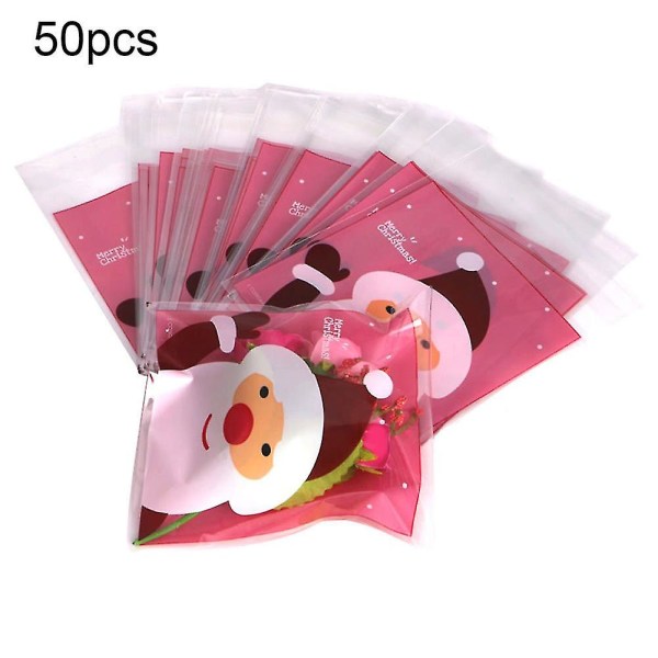 50 stk julegaveposer med selvklebende julegaveposer med julegaveposer