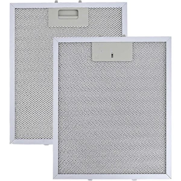 2 x Filter, 2 x Fedtfilter i aluminiumnet, emhættefilter, udskiftning, 300 x 250 mm