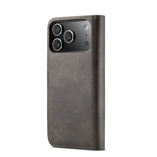 DG MING iPhone 17 Pro Max 2-in-1 Magnetic Wallet Case - Grey grå gray