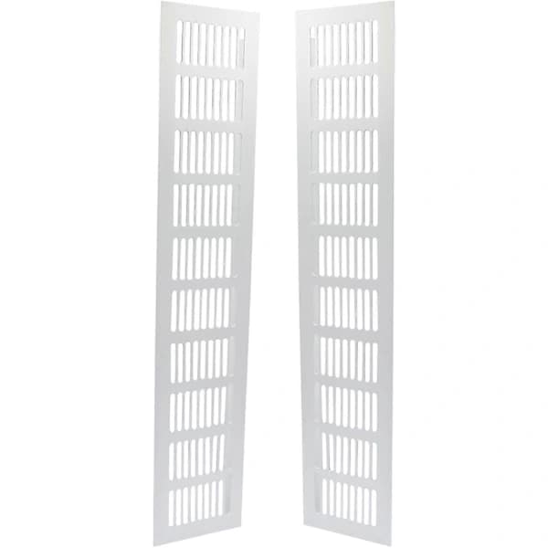 2 st Aluminium Ventilationsgaller 80x400mm Lamellgaller för
