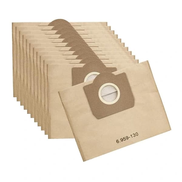 5-pack dammsugarpåsar för Kärcher 6.959-130.0, 2-lagers mikrofiltreringspapper för WD3200 WD3300 WD3500 WD3