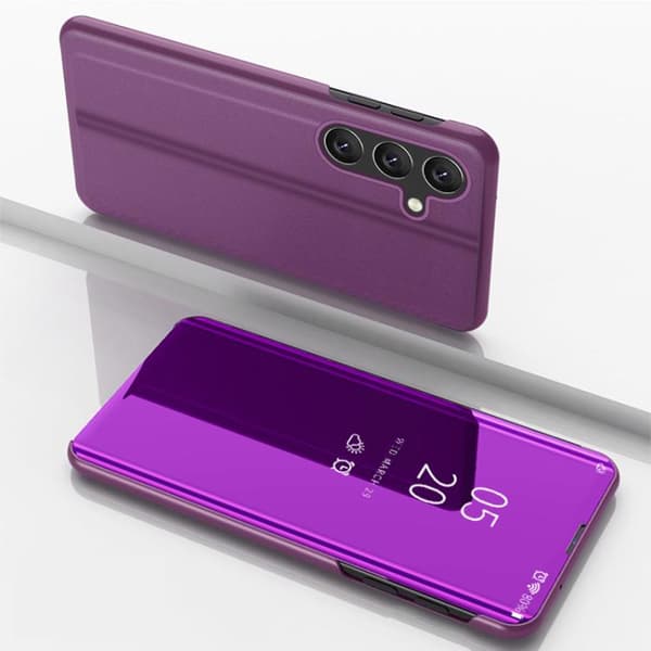 Samsung Galaxy S26+ / S26 Plus 5G Case Plated Mirror with Horizontal Flip Holder