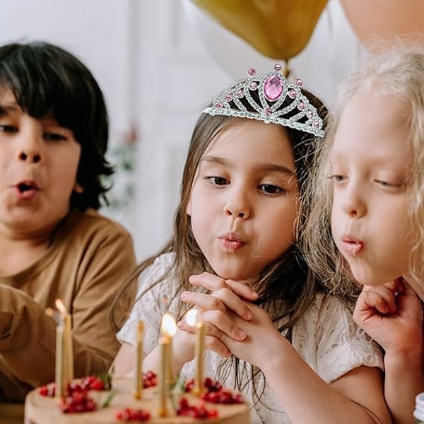 3 st Flickdiadem Strassdiadem Kristallhårband Prinsesskrona