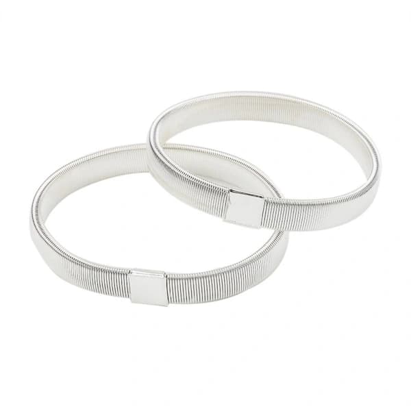 2 stk. metalarmbånd skjorteærmeholdere SORT 2 STK. 2 STK. Sort 2 stk.-2 stk.[CO]