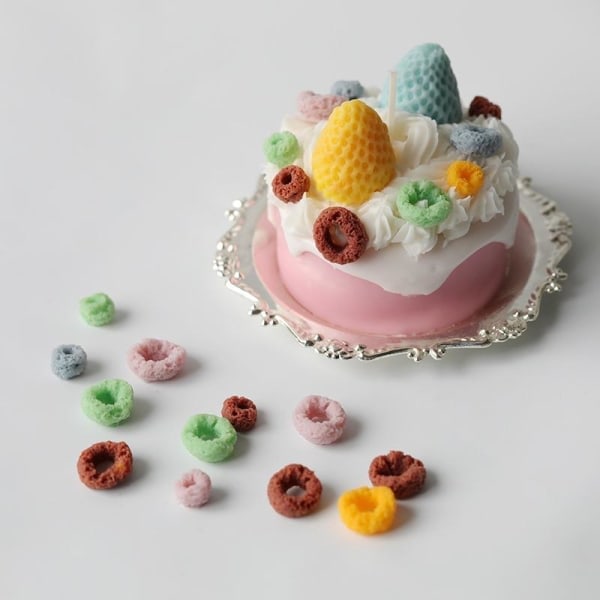 Lysforme lys stearinlys DIY støbeforme i silikoneform MJ18 Mini Donuts
