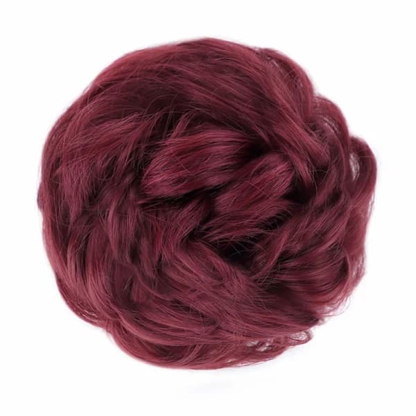 1 stk. Messy Bun Hårforlengelse Scrunchie Krøllete Bølgete Messy Syntetisk Chignon for Kvinner Oppsatt Hårtilbehør Bug#[CO]