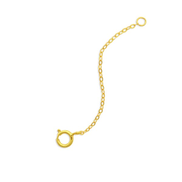 Gold Necklace Extender 14k Gold Plated Extension Chain 925 Sterling