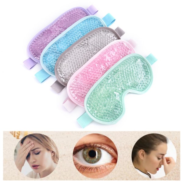 Gel ögonmask Återanvändbara pärlor för varm kall terapi