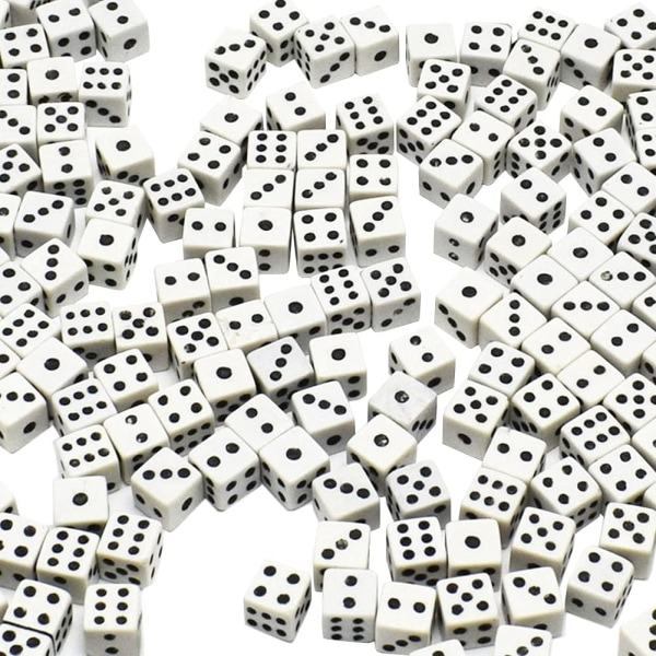 Galaxy 200 kpl 8 mm miniatyyritärät mustilla pisteillä 6-sivuinen noppa Standardpelinopat