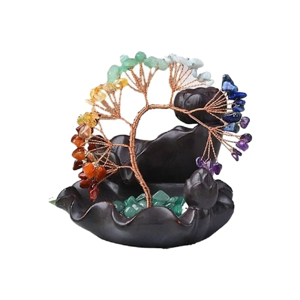 Krystaltræ til positiv energi, Chakra-træ, Penge træ Bonsai, Gem-træ, Helbredende krystalindretning - Spirituel gave