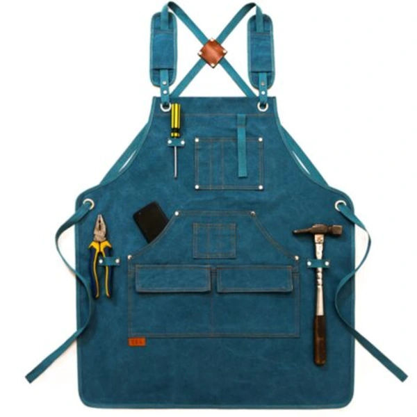 Blått hageforkle for barn, lengde 75 cm[co]