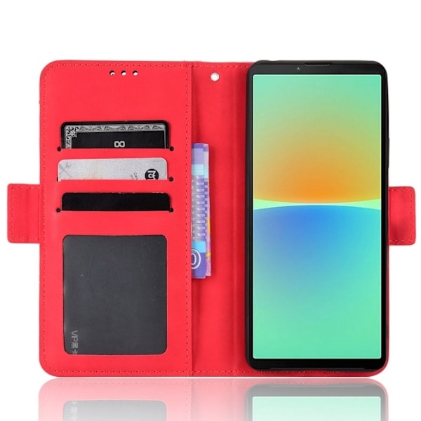 Sony Xperia 10 IV Kotelo Irrotettava Korttikotelo Punainen