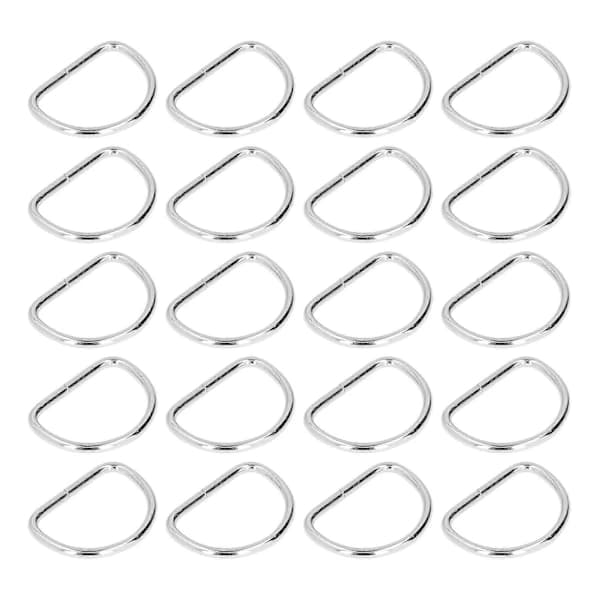 20 st 4x40x30mm Elektropläterade Metall D-ringar Enkel Montering Robust Färgbeständig Yta[CO]