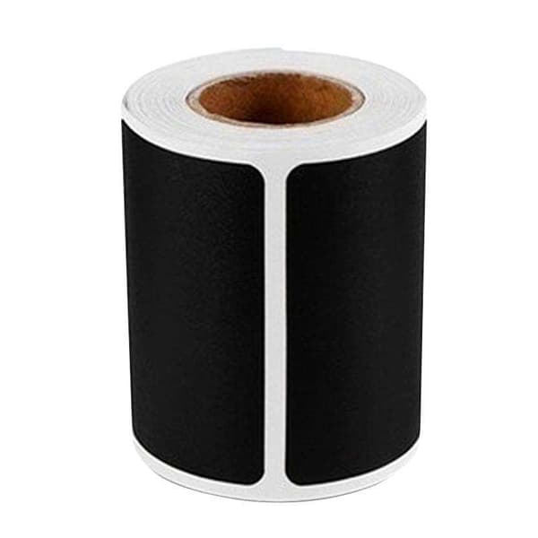 120-pack Blackboard Labels Chalkboard Labels Jars + Pen Svart black
