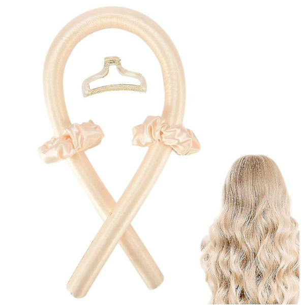 Siden Hårcurlers, Hårcurlers, Curling Wand Hårband Curlers, Skum Heatless Curle (champagne)
