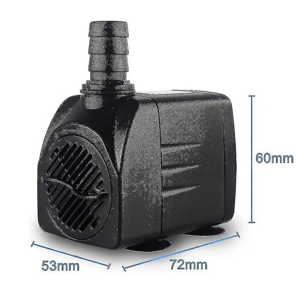 Dränkbar pump, vattenpump med fontänpump med 1,5 m sladd - storlek 10W