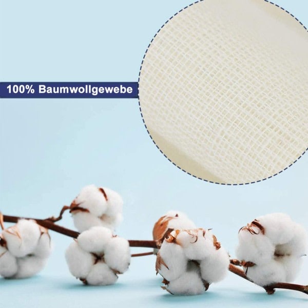 60 stykker små bomuldsposer med snøre 8X10 cm små bomuldsposer med snøre, stof Lille snørepose til bryllup/fest