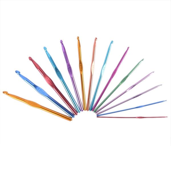 Virkkuukoukut 14kpl alumiinia - Neulesetti - multicolor multifärg