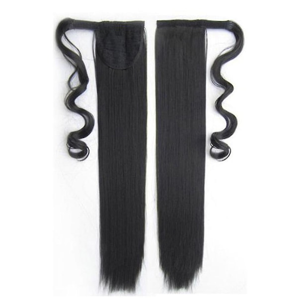 Women Magic Tape Long Straight Wig Ponytail Hair Extension Cosplay Hairpiece