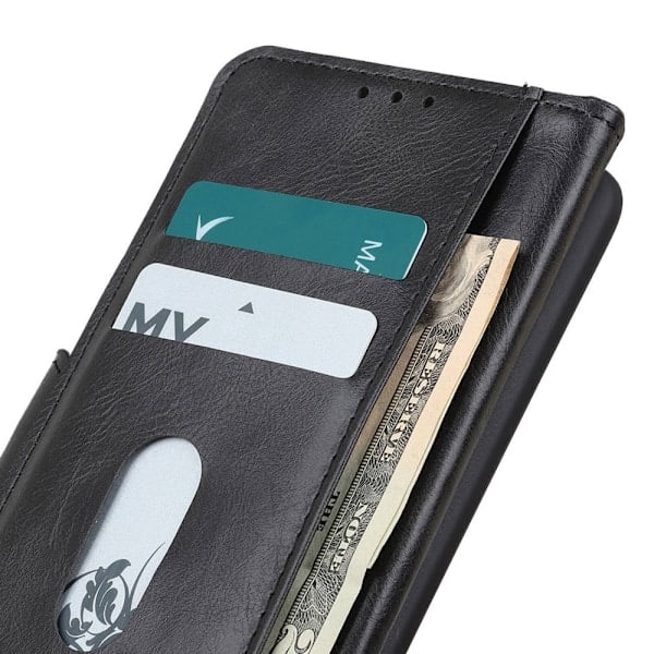 Samsung Galaxy S23 Ultra Etui Crazy Horse Spaltlæder Sort
