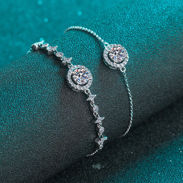 Damearmbånd 925 Sølv Diamant