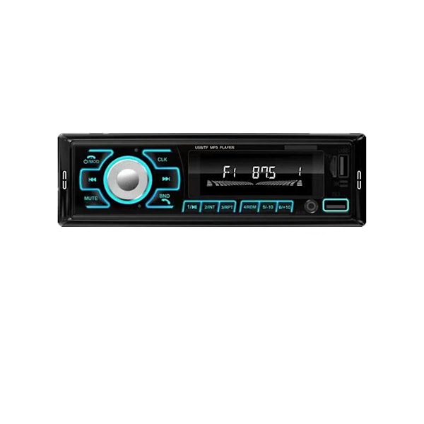 Ny 7 fargerik lys FM-radio bil Bluetooth 12v Mp3-spiller kortspor U-disk multimediaradio